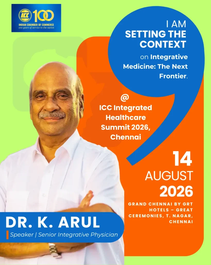 Dr Arul at ICC Integrated Healthcare Summit 2026